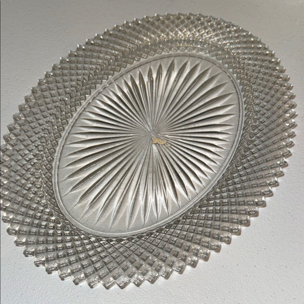 “Miss America” Depression Glass Serving Platter 
   Anchor Hocking